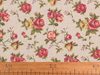 Bavlněná metráž / imitace lnu hrubší, růže METRÁŽ