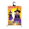 Karnevalový kostým čarodějnice/halloween fialová s rukávy vel. M