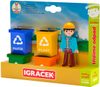 EFKO IGRÁČEK TRIO Třídíme odpad set figurka kloubová + 4 popelnice