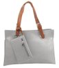 Moderní dámská kabelka přes rameno světle šedá