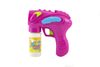 Pistole bublifuk s náplní plast 15cm na baterie asst 2 barvy na kartě