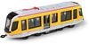 Tramvaj žlutá kovová MHD Městská hromadná doprava zpětný chod