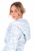 Krátký dámský župan s kapucí Flora ledově modrá  48 56 5203