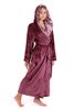 Župan s kapucí Flora mauve wine 39  56 4853