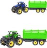 Traktor zemědělský set s vlečkou na setrvačník velká kola plast