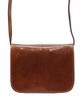 Kožená malá dámská crossbody kabelka tmavě modrá