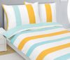 Povlečení MIKROFLANEL Bílá,Tyrkysová,Žlutá 95/336 140x200, 70x90 cm
