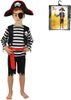 KARNEVAL Šaty pirát vel.M (117-128cm) 6-8 let *KOSTÝM*