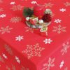 Vánoční ubrus Sněhová vločka červená 120x140 cm