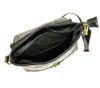 Kožená dámská crossbody kabelka v kroko designu světle šedá