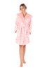 Krátký dámský župan s kapucí Flora růžová perla 48 56 3053
