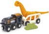 Brio dřevěná vláčkodráha Dino (kruhová, s dinosaurem)
