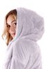 Krátký župan s kapucí Lilly extra one size světle šedý 33 20 9151