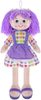 Panenka Nanynka baby textilní fialová 50cm mluví zpívá česky na baterie Zvuk PLYŠ