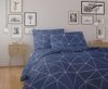 Bavlněné povlečení NORDIC COLLECTION GRID modré