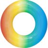 Kruh nafukovací duhový 91cm plavací kolo do vody 2 barvy 36126