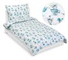 Povlečení bavlněné Junior Modrá,Bílá 90/095 140x200, 70x90 cm