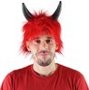 KARNEVAL Paruka čert s rohy červená *KARNEVALOVÝ DOPLNĚK*