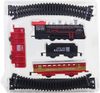 Vlaková souprava mašinka + 3 vagonky vláček s kolejemi na baterie Světlo Zvuk