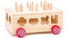 WOODY DŘEVO Vozík tahací s vkládacími a navlékacími tvary 3v1