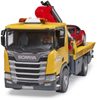 BRUDER 03552 Auto Scania Super 560R odtahovka + roadster na baterie Světlo Zvuk