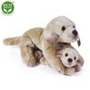 Plyšový labrador s miminkem ležící 25 cm