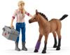 SCHLEICH Návštěva lékaře u klisny a hříběte herní set 2 koníci s doplňky