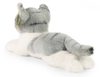 PLYŠ Kočka šedá ležící 20cm mourovaná Eco-Friendly *PLYŠOVÉ HRAČKY*