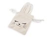 Dárkový pytlík zajíček 9x16 cm sametový
