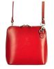 Kožená malá dámská crossbody kabelka červená KK-1702