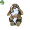 plyšový zajíc hnědý stojící , 18 cm