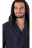 Bavlněný župan Athena s kapucí tmavě modrá 31 16 5952 unisex