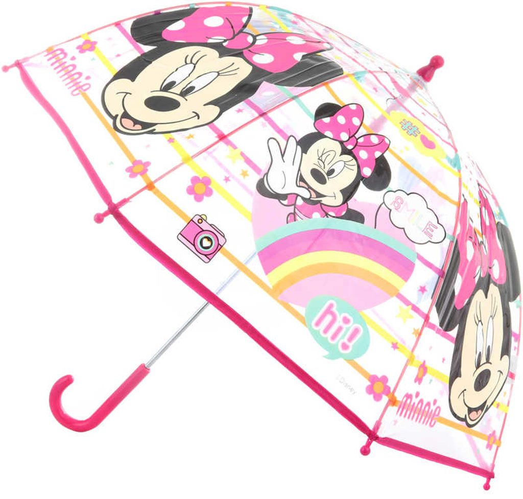 Deštník dětský Disney Minnie Mouse 70x70x64cm průhledný manuální |  Peknydarek.cz