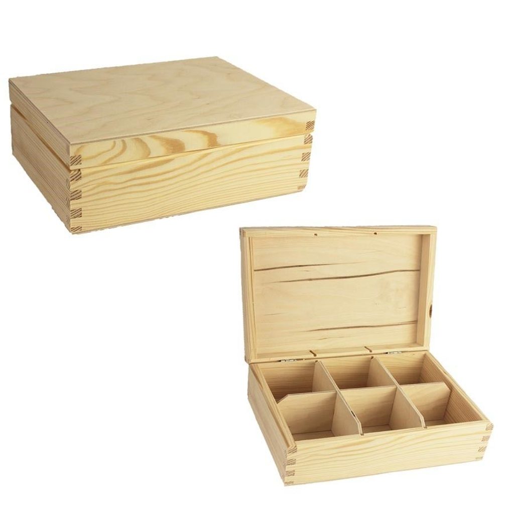 Dřevěná krabička na čaj 21x16 cm | Peknydarek.cz