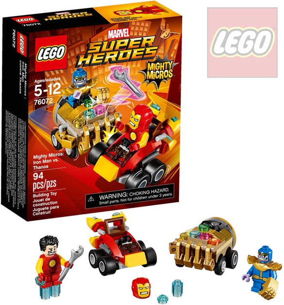 LEGO SUPER HEROES Mighty Micros: Iron Man vs. Thanos 76072 STAVEBNICE |  Peknydarek.cz