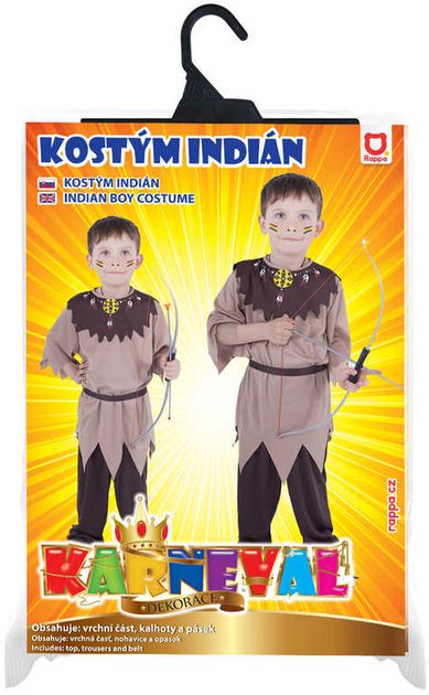 KARNEVAL Šaty Indián s páskem vel. M (116-128 cm) 6-8 let *KOSTÝM* |  Peknydarek.cz