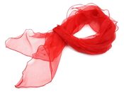 Šifonový šátek s perličkami 70x310cm