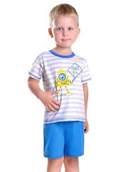Dětské pyžamo s nápisem Crazy boy a kraťasy