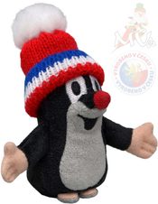 Maňásek prstový Krtek (Krteček) 10cm kulich trikolora