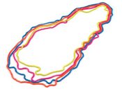 Náhrdelník z plochých řetízků COLORS (1 sada)