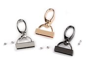 Kovová karabina otočná s koncovkou na popruh, průvlek 25 mm