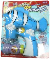 Pistole rybka bublifuk na baterie set s náplní na kartě 2 barvy Světlo