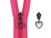 Jezdec ke spirálovým zipům No 7 srdce 2 kusy