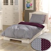 Francouzské bavlněné povlečení PROVENCE COLLECTION 220x200, 70x90cm Bouquet šedý