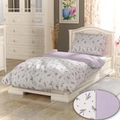 Francouzské bavlněné povlečení PROVENCE COLLECTION 240x200, 70x90cm Lavender bílá