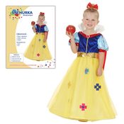 KARNEVAL Šaty SNĚHURKA s mašlí vel.XS (92-104 cm) KOSTÝM