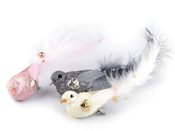 Dekorace ptáček s glitry a klipsem