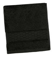 Froté ručník proužek 50x100 cm černá