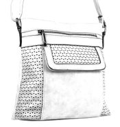 Crossbody kabelka s dvěma předními kapsami 2896 bílá