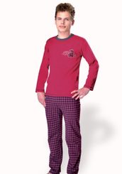 Chlapecké pyžamo vzor kostka